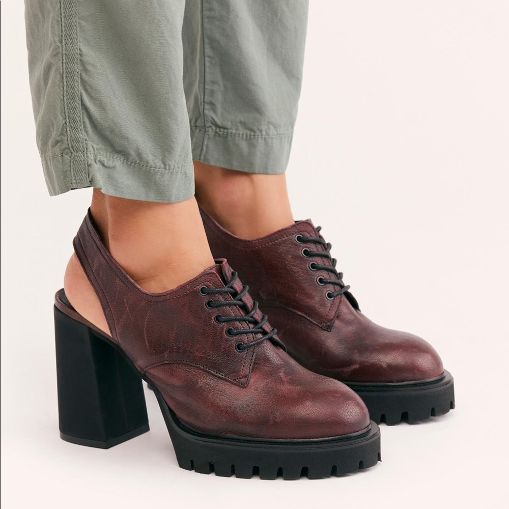 NWT Free People Salem Slingback Platform shoes - Picture 4 of 12